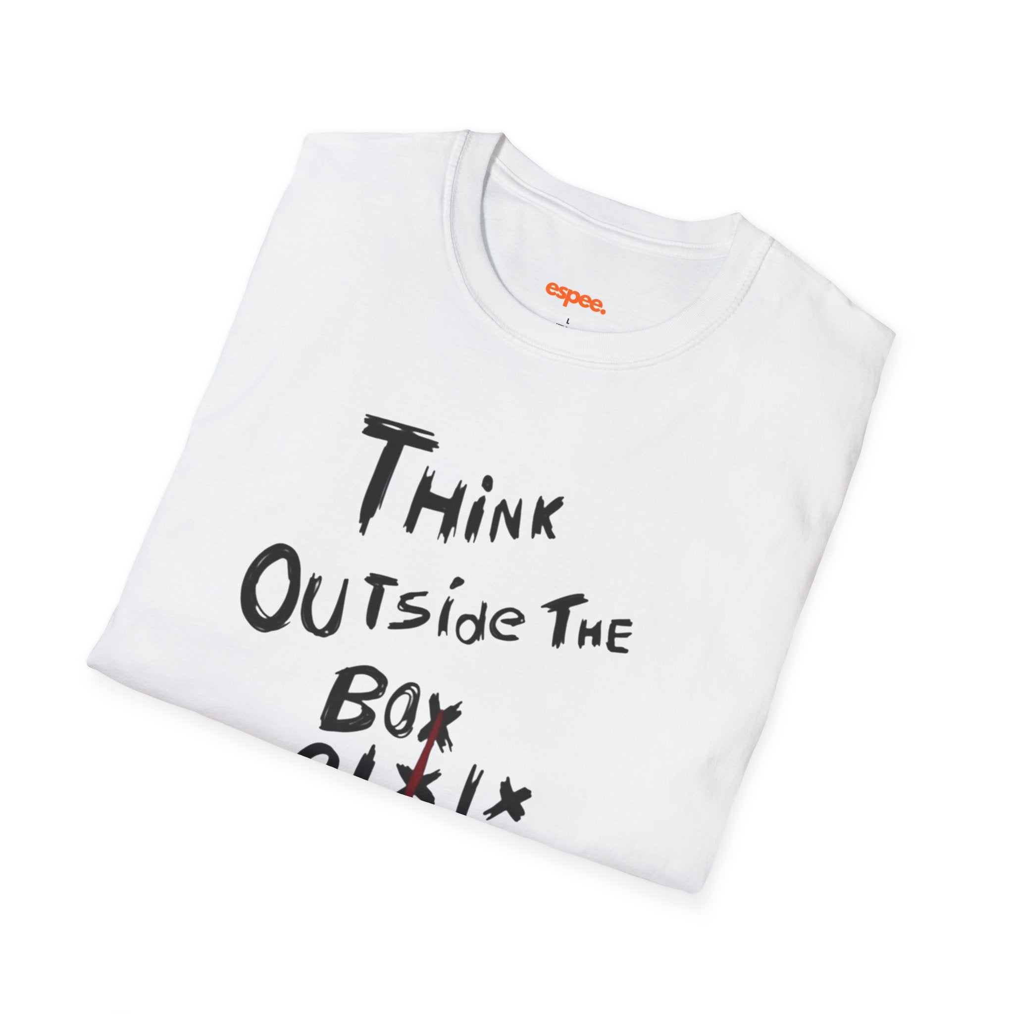 Think Outside the Box T-Shirt — Inspirational Tic-Tac-Toe Graphic