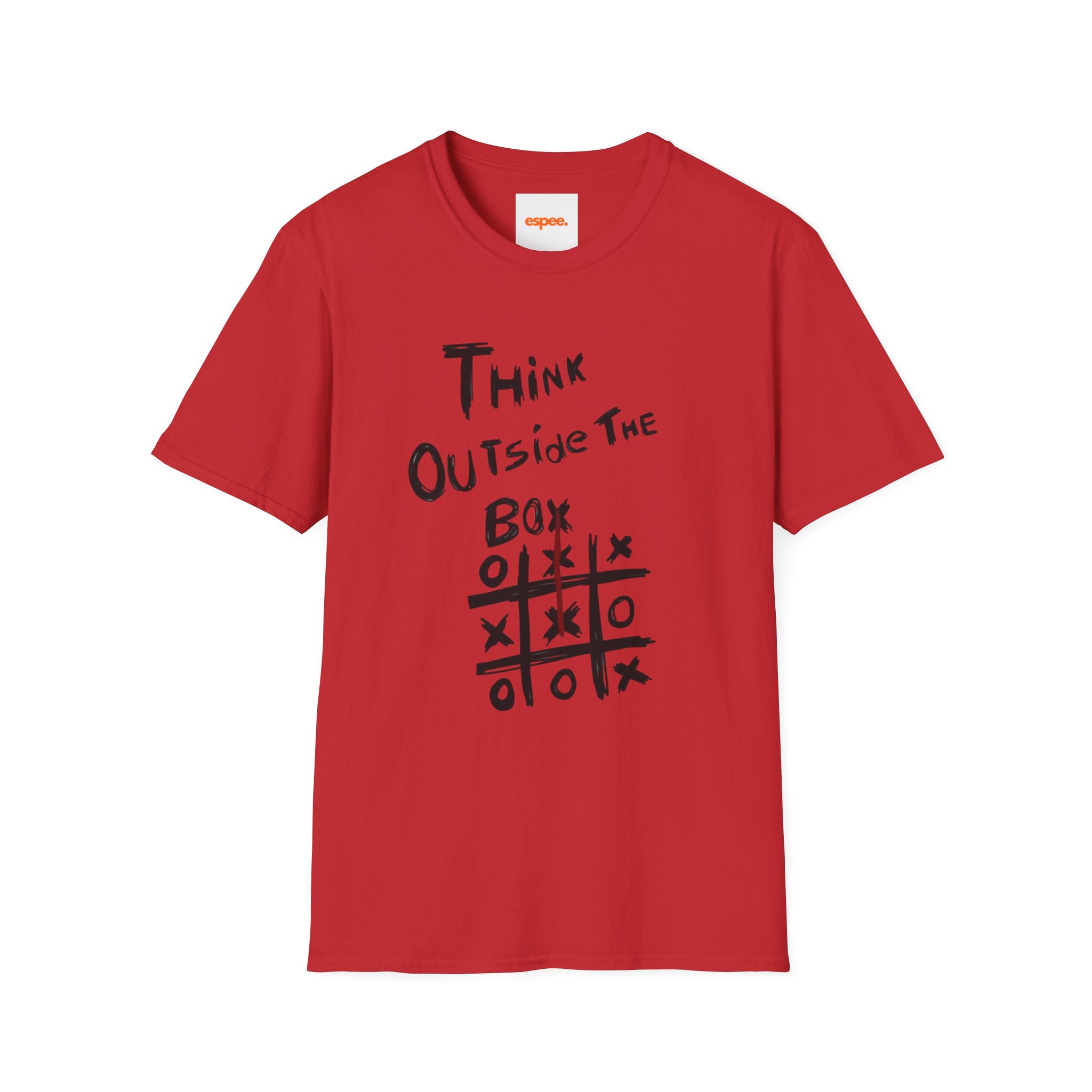 Think Outside the Box T-Shirt — Inspirational Tic-Tac-Toe Graphic