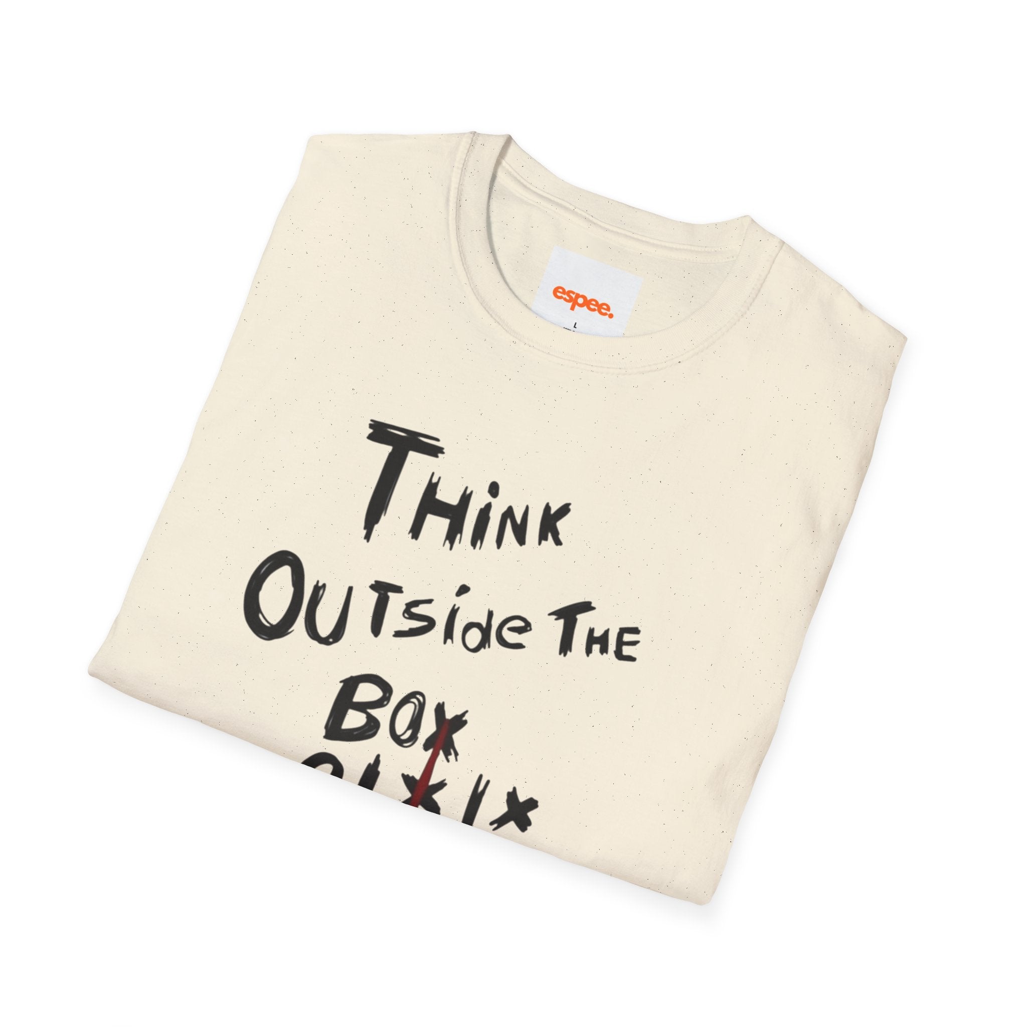 Think Outside the Box T-Shirt — Inspirational Tic-Tac-Toe Graphic