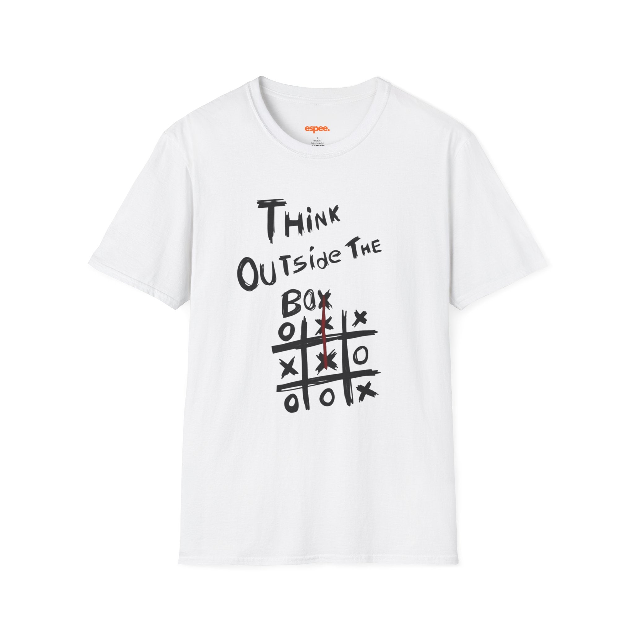 Think Outside the Box T-Shirt — Inspirational Tic-Tac-Toe Graphic