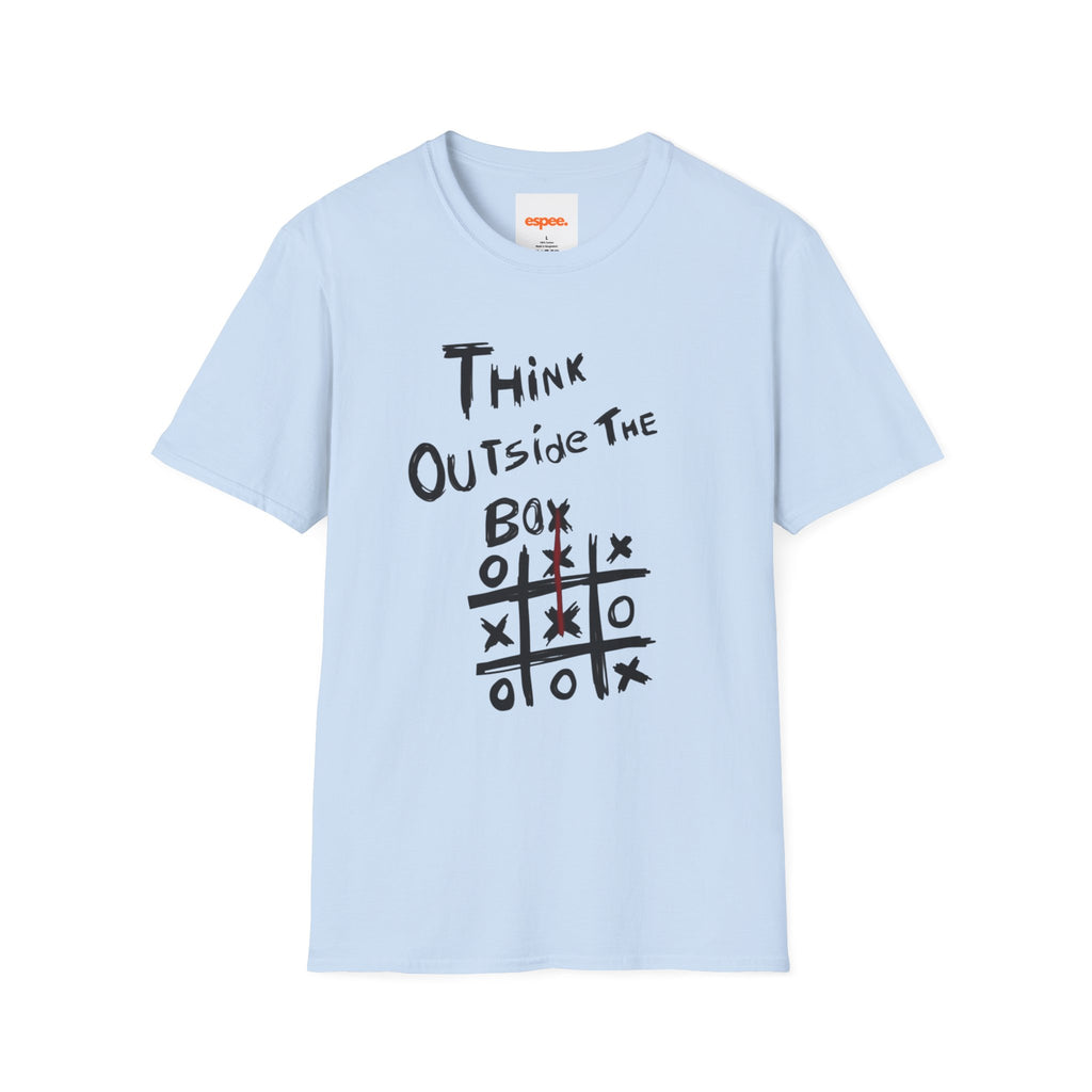 Think Outside the Box T-Shirt — Inspirational Tic-Tac-Toe Graphic